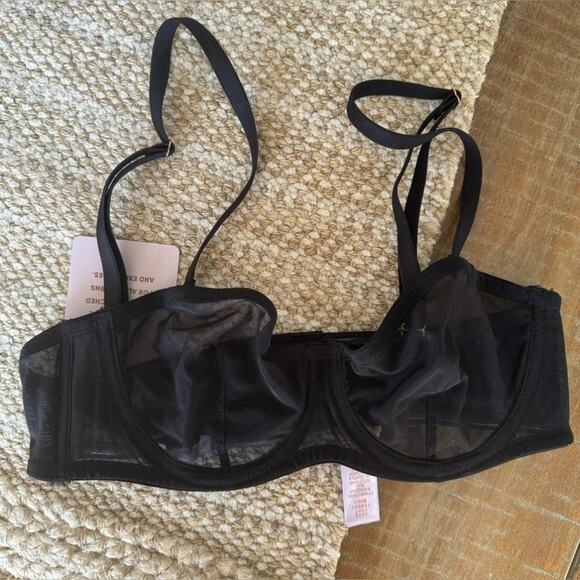 NWT Savage Fenty By Rihanna Black Sheer Bra - Picture 1 of 6
